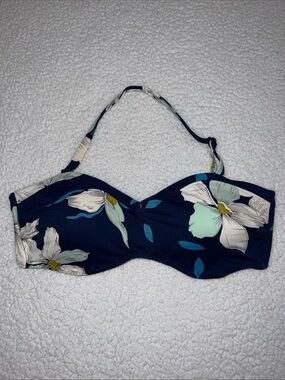 Lands’ End Floral Halter Top Bikini 36DD 38D